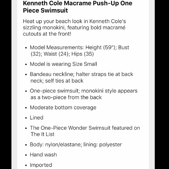 Kenneth Cole Cris’s Cross Push Up Halter Swimsuit - Picture 7 of 7